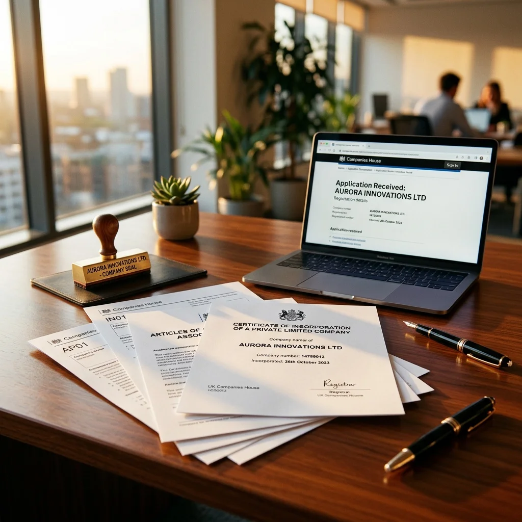 Company formation certificate and incorporation documents