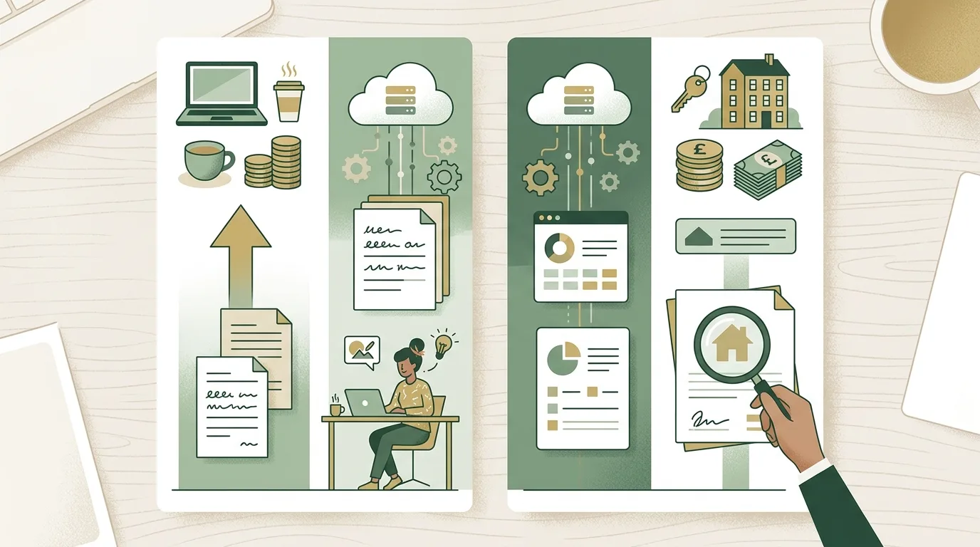 Clean comparison visual showing sole trader and landlord records for Making Tax Digital quarterly updates