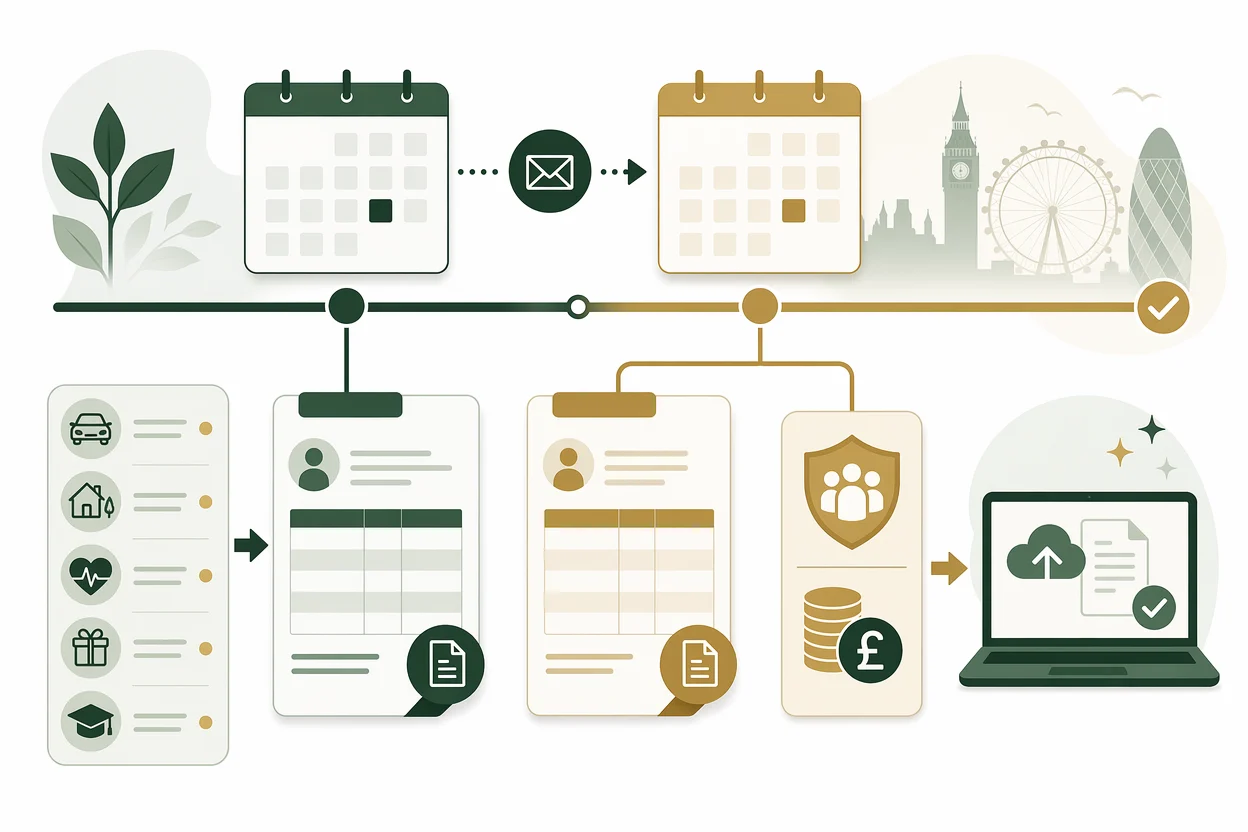 Timeline style graphic showing the P11D deadline 6 July 2026, employee copy date, and Class 1A National Insurance payment window