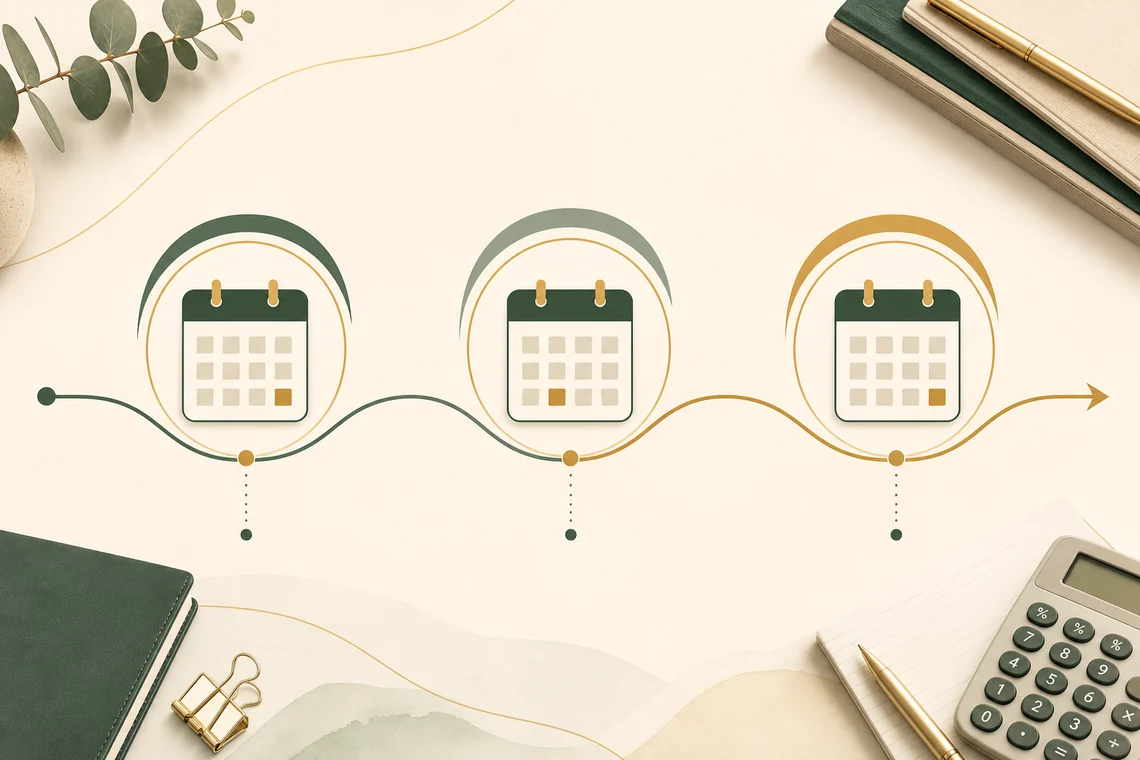 Timeline visual showing the Self Assessment payment cycle from 31 January to 31 July and the following January balancing payment