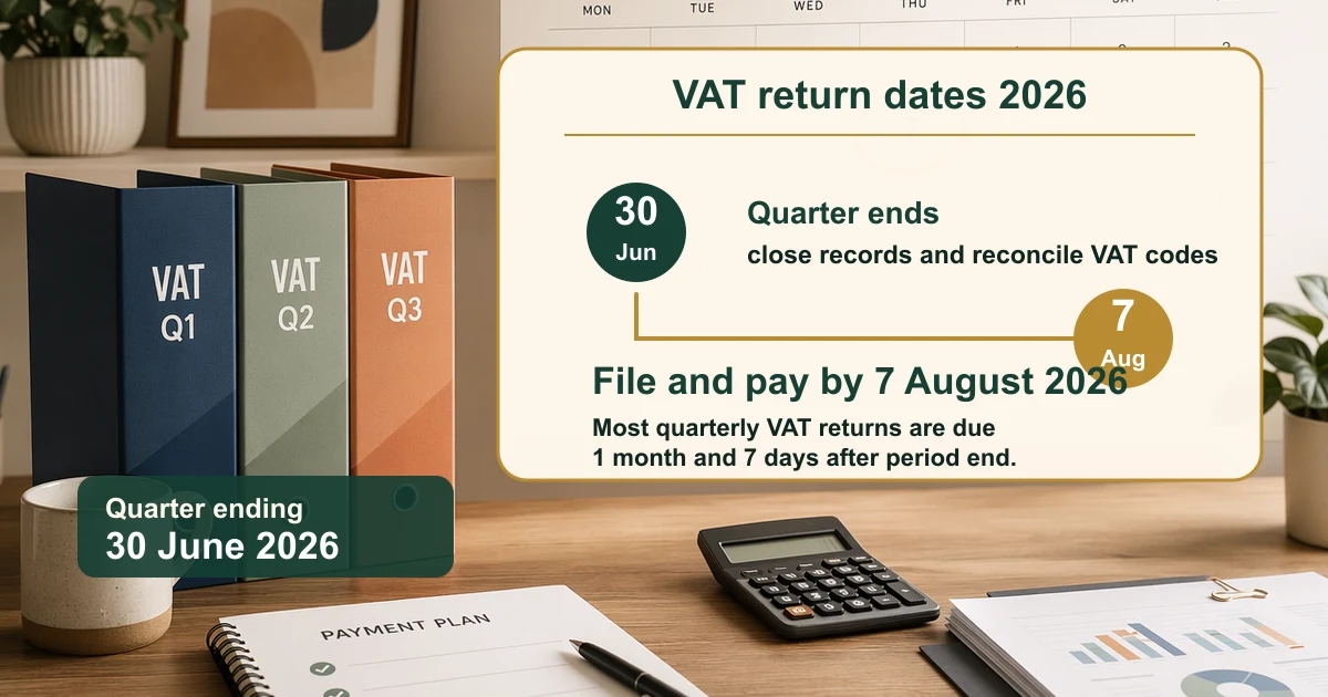 VAT Return Dates 2026: UK Deadline Guide for Small Businesses